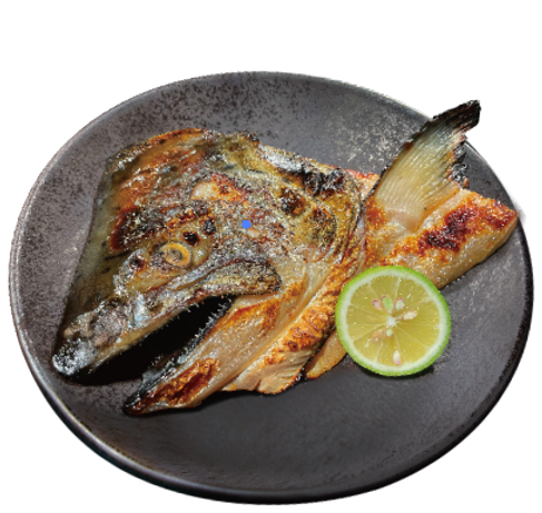 Salt-grilled Salmon Head